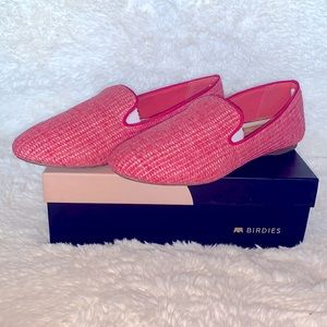 Birdies Starling Flats in Lipstick Raffia